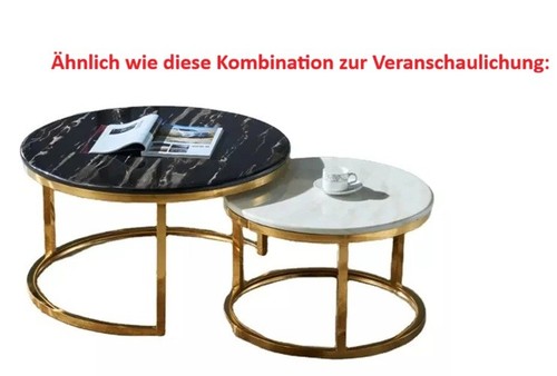 Rundes couchtisch set gold - rundes,