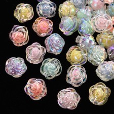 50x blumen acrylperlen - blumen,