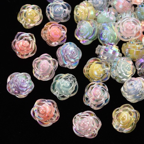50x blumen acrylperlen - 50x,