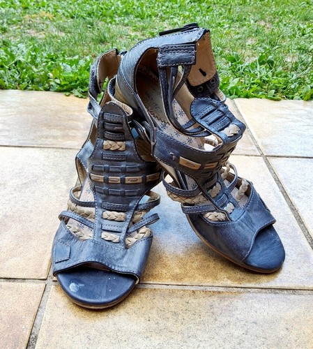 Mustang sandalen blau beige - mustang,