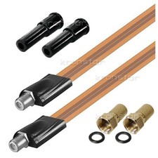 Fensterdurchführung SAT 30cm KUPFER Flachkabel Türdurchführung Türrahmen UHD 4K