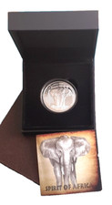 Burkina Faso 1000 Francs 2016 OZ Silber Elefant "Spirit of Africa" in BOX+COA
