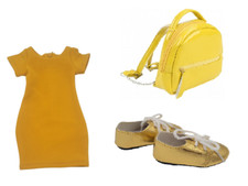 Puppen Kleid 43 cm Rucksack