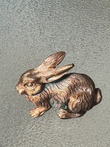 Vintage mini hase - vintage, bronzefarben