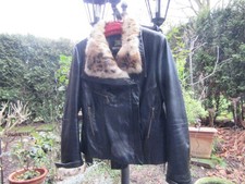 Echtleder-Pelz Jacke Gr.38