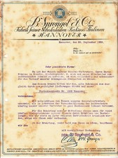 Briefkopf Sprengel u Co Schokoladen Kakako Pralinen 1928 