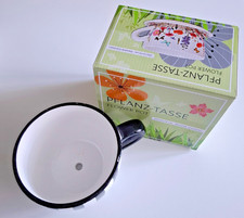 Pflanztasse * schwarz-weiß *