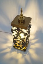 Jugendstil Design Tischlaterne "GARDEN CUBE" Unikat Tischlampe Leuchte Laterne
