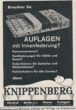 10/327 WERBUNG AUS EINER ZEITSCHRIFT MATRATZE OHRDRUF BERLIN WAREN STUTTGART