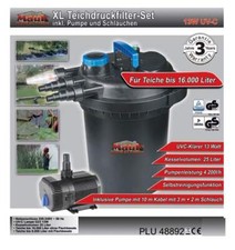 MAUK XL UVC Teichdruckfilter Set 13Watt bis 16.000Liter Teich ( Handelsretoure )
