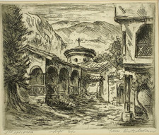 Alte Grafik oder Zeichnung