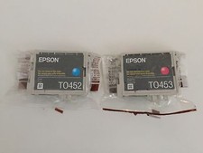 2x Original Epson T0452 T0453 Cyan Magenta Epson Stylus Photo C64 C65 C84 C86
