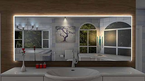 Badspiegel laon mit led - badspiegel,
