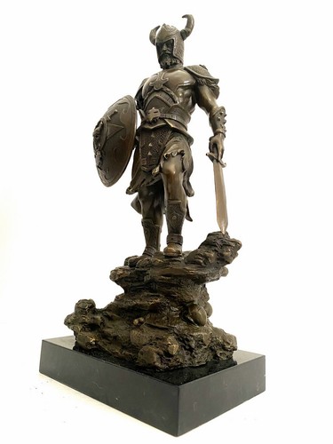 Bronzefigur bronze wikinger - bronzefigur,