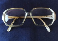 Vintage 1980er, L'Amy - Brillengestell, Brille, Damen, transparent, weiß, gold