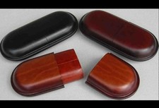 1A SATTLERQUALITÄT Lederetui LEDER Hartschale NEU Brillenetui BRILLE Etui MIDI *