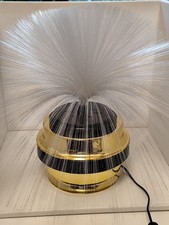 Glasfaser drehbare Lampe 70er Tischlampe Spaceage Design Gold Cima internationa