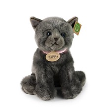 Katze grau sitzend 24 - h=, cm