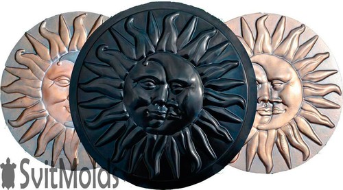 Betonform sonne mond gips - sonne,