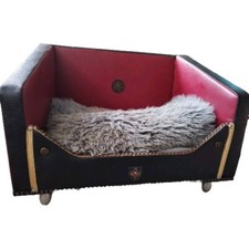 Hunde Bett, Hundesofa, Katzen Bett, Kolonial Stil, Leder, Perfekter Zustand!
