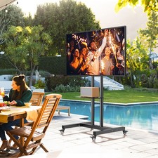 TV Wagen Ständer mit Rollen Standfuß höhenverstellbar neigbar 32-70 Zoll schwarz