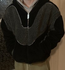 Trendt Vision Männer Teddyjacke Männer Fleece Jacke Neuwertig Schwarz Grau Gr.M