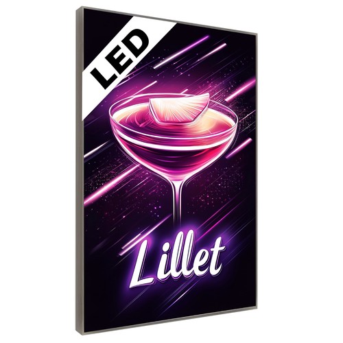 Led wandbild lillet neon - led,