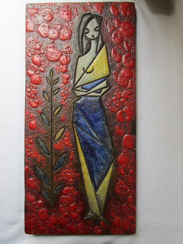 Ruscha keramik wandbild 60er - wandbild,