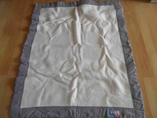 ROBERT OSSWALD schöne Wickelauflage blau weiß kariert 73 x 93 cm TOP  KJ1215