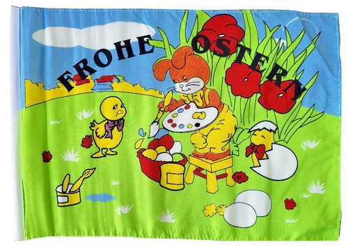 Frohe ostern stock fahne - fahne, ca
