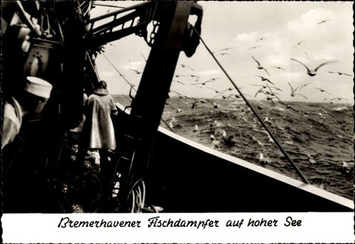 Bremerhavener fischdampfer - ak,