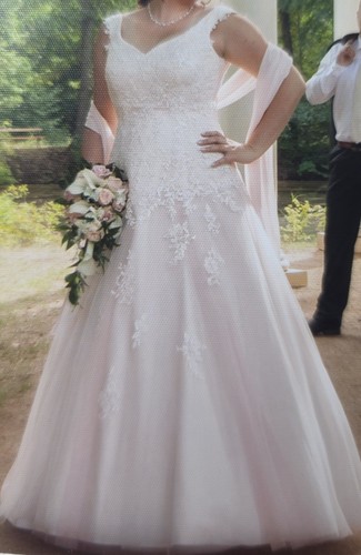 Brautkleid linie weiß - a-linie,