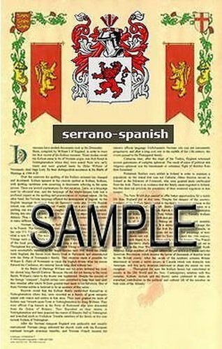 Serrano wappen name - serrano, geschichte