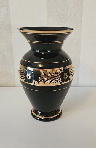 Vase glas mit - glas, golddekor