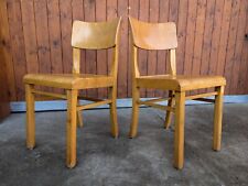 50er Vintage Esszimmer Stuhl Frankfurter Küchenstuhl Kneipenstuhl Holzstuhl 1/20