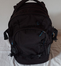 Rucksack Satch Ranzen schwarz Reißverschlüsse viele Fächer Nylon