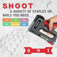 WORKPRO 6 in 1 Handtacker Set