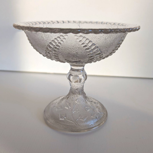 Antike pressglas fußschale - antike,