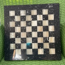 Schachbrett aus Stein - Marmor?  ca 38,5 x 39,0 - ohne Figuren - TOP!
