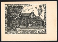 Künstler-AK Geisenheim /Rheingau, Hotel zur Linde Wollmann Wwe., mit 600jährige 