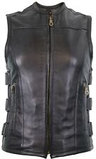 Damen Lederweste Tailliert