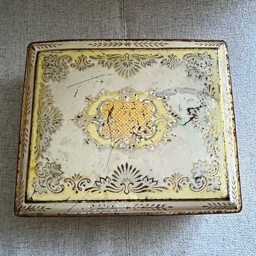 Blechdose mit deckel alt - deckel,,