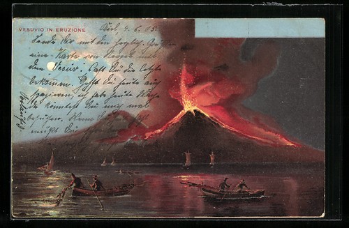Ansichtskarte vesuvio - ansichtskarte, in