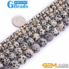 Natürlicher Dalmatiner Jaspis Matte Runde Lose Perlen 15 " Kostenloser Versand
