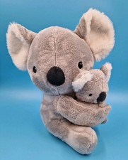 H&M Koala Mama mit Baby Plüsch Stofftier Grau 25 cm Kuscheltier