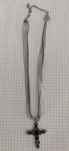 Kette kreuz silber band - kreuz,