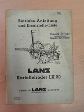 Lanz Kartoffelroder LK 30 Ersatzteilliste Betriebsanleitung MK8
