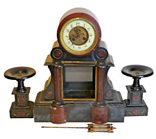 Kamin Uhr Marmor offene Brocot-Hemmung Vincenti &Cie um 1860 Restaurationsobjekt