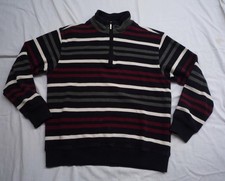 Herrenpullover- Pullover v. Brax Feel Gr. M Stehkragen- schwarzgestreift