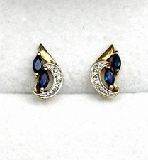 375 9 K Gold Saphir Brillanten